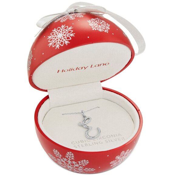 Holiday Lane Cubic Zirconia Infinity Pendant Necklace in Sterling Silver - Picture 1 of 5